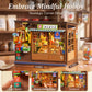 Rolife Nostalgic Corner Shop DIY Book Nook Kit with Sliding Door Wooden Dollhouse 3D Puzzle with LED Light for Bookshelf Decor
