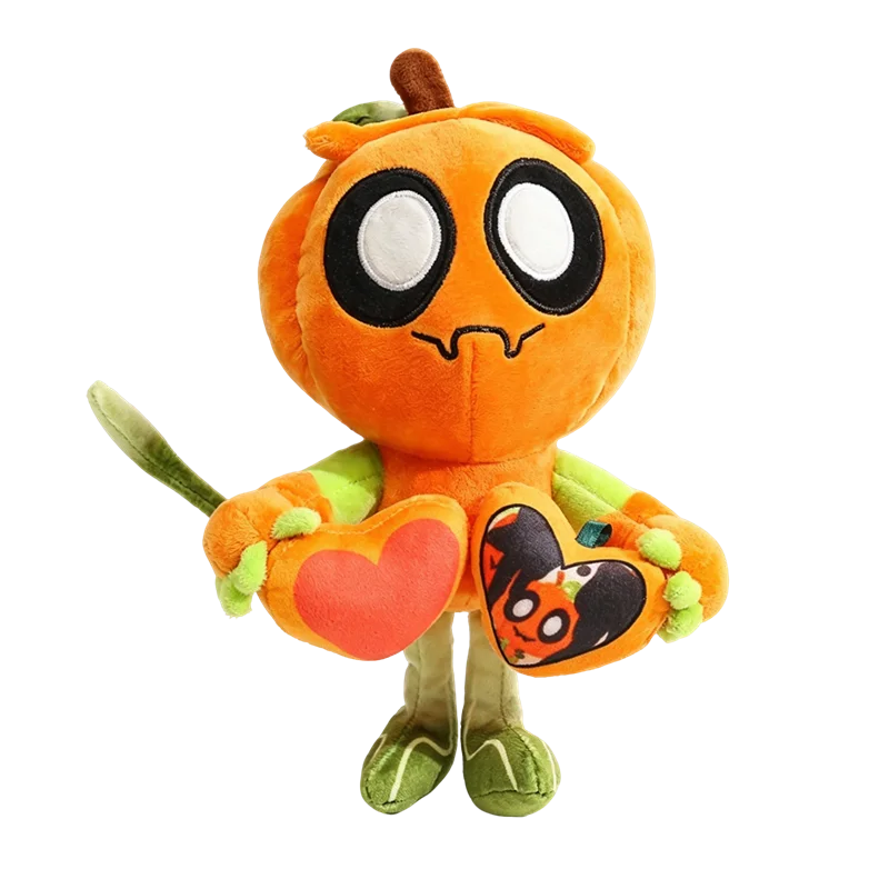 Adorable Dandy World Game Character Plush Clock Pumpkin Strawberry Transform Image Stuffed Doll Home Decro