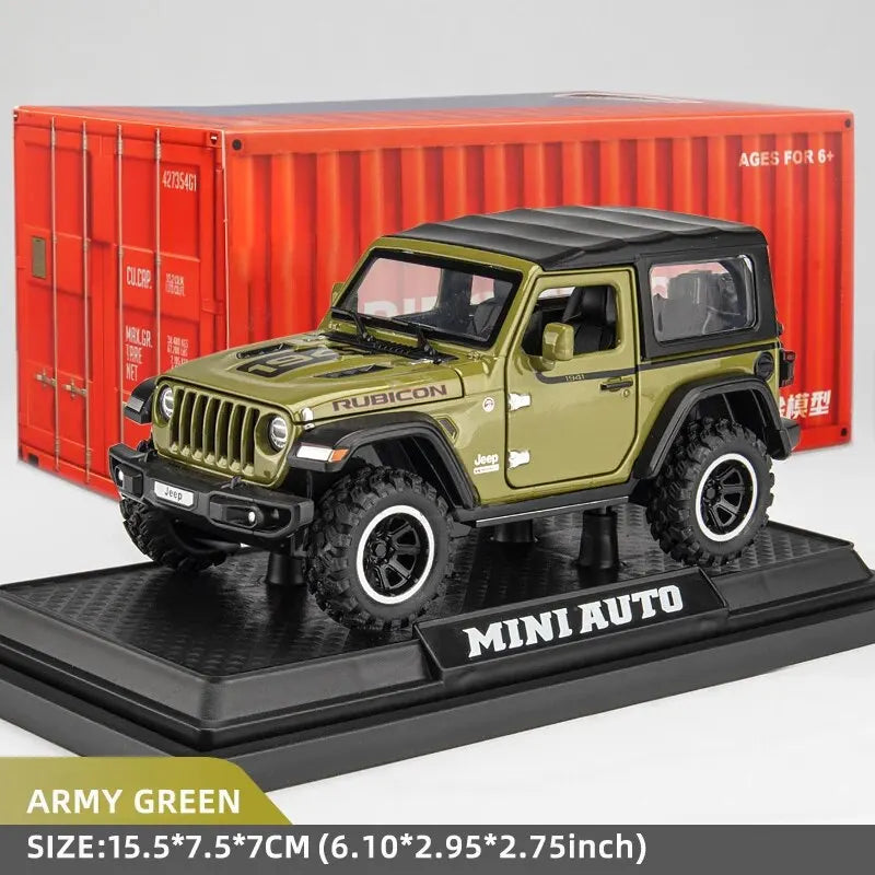 Off-Road 7 Door for Wrangler Diecast Toy Car Model, 1/32 Scale Metal Alloy Vehicle for Kids Boys Girls Adults, Doors Open, Light