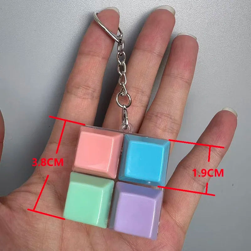 KeychainToy Press Stress Relief Fidget Button Key Caps Key Ring Keyboard Keychain Adult Stress Reduction Toys Finger Party Gift