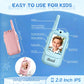2PCS  Video Walkie Talkies for Kids Rechargeable Toddler Toys  for Indoor Camping Travel  Birthday Gfits for Kids Ages 3-12