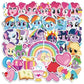 50/100pcs Cartoon Anime Cute My Little Ponyy Color Phone Case Water Cup Girl Hand Account Sticker