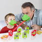 Frog Chameleon Lizard Mouth Mask Kids Toy Board Game Blow Activated Tongue Blow Catch Game Interactive Educational Game Prop
