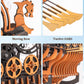 ROKR Wooden 3D Puzzle Viking Dragon Ship Mechanical Model Building Kit for Home Decor 229-Piece Puzzle Toy with LED Light for Bookshelf Decor Gift for Adults Kids