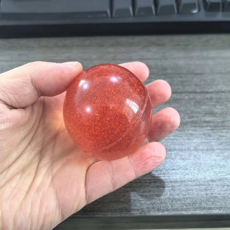 1PCS Glitter Large Rubber Bouncy Balls 55MM Balle Rebondissante Party Favors Stocking Stuffers Gifts For Kids Boys Girls