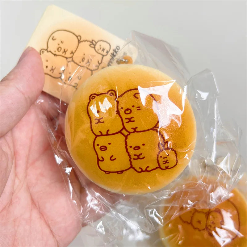 New cute 7cm corner bio burger slow rebound squishy decompression ultra soft PU simulation bread pendant gift