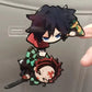 50pcs/set Demon Slayer Anime Resin Accessories Cute Image Laminating Acrylic Cream Glue Phone Case Refrigerator DIY Gift Patch