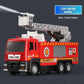 1:32 Spray Fire Truck Model Water Spray Ladder Trucks Toy Car Sound Light Pull Back Doors Opened Vehicle Collection Boys Gift