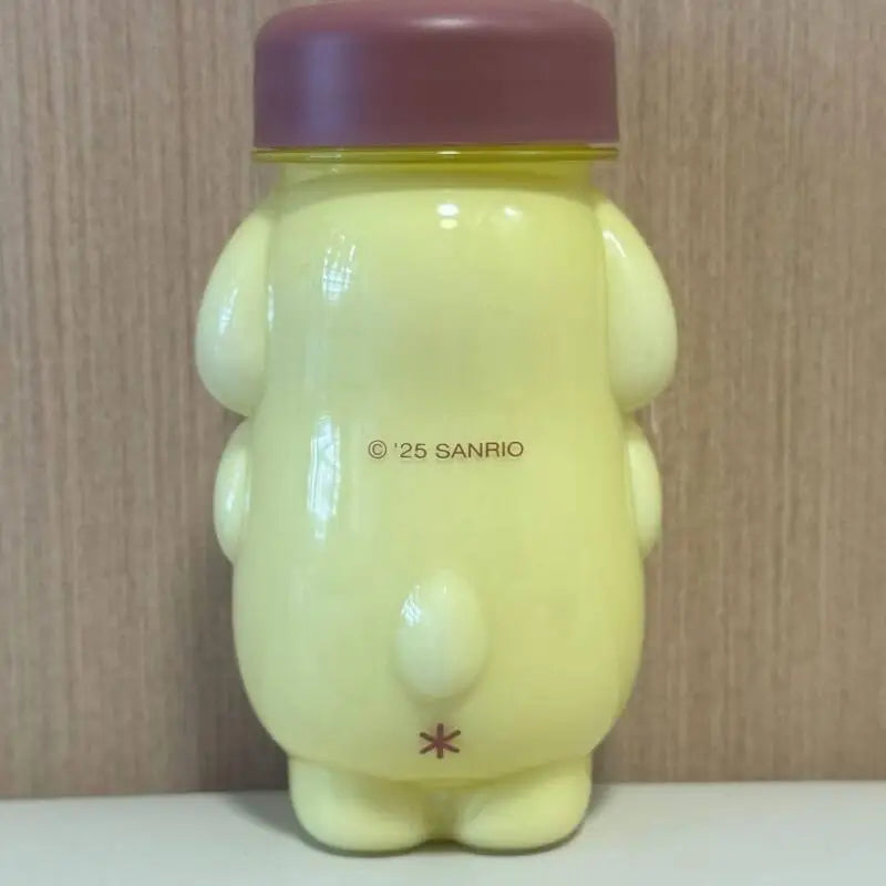 Pompompurin Portable Cold Water Bottle Cute Cartoon Yellow Puppy 320ml Polycarbonate Polypropylene For Outdoor Daily Home Office