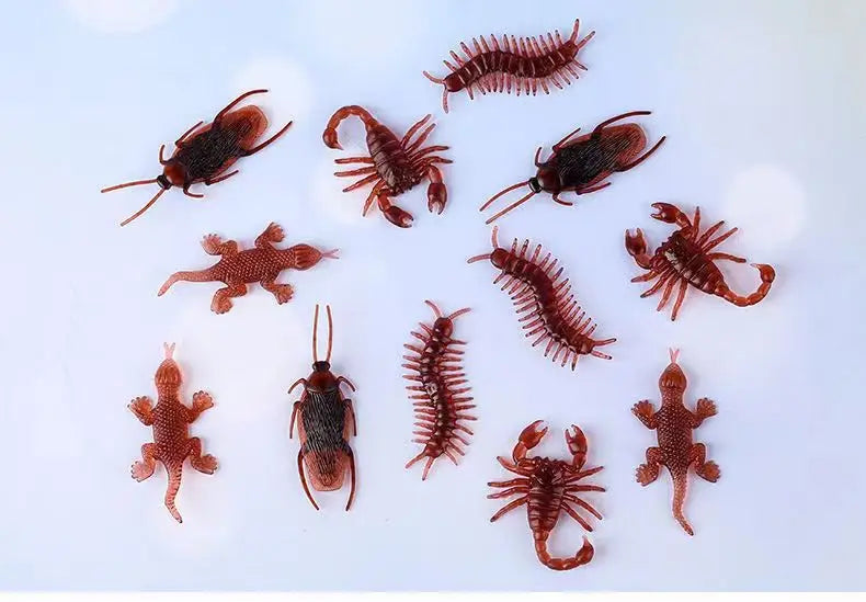 5-50Pcs Halloween Gadget Plastic Cockroaches Joke Decoration Props Rubber Toy Gags Practical Jokes Toys Plastic Bugs Cockroach