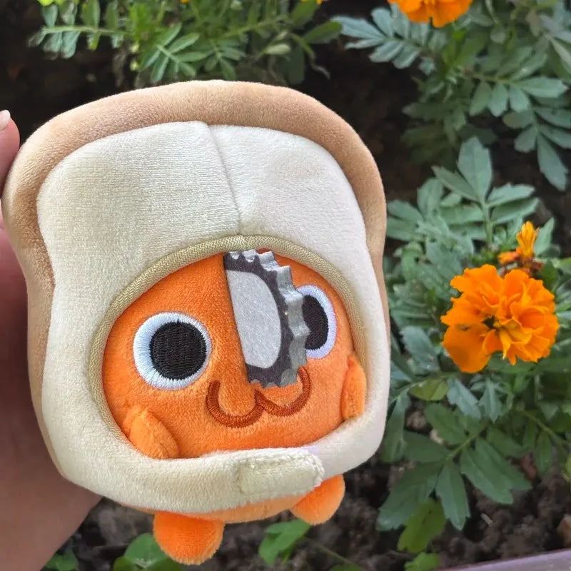 10Cm Chainsaw Man Bread Pochita Soft Plush Filling Doll Keychain Handbag Hanging Ornaments Waist Decoration Friend Birthday Gift
