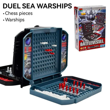 Children's Fun Battleship and Sea Ship Game Chess Simulation Land Military Strategy Naval Battle Chess Two Player Battle Toy