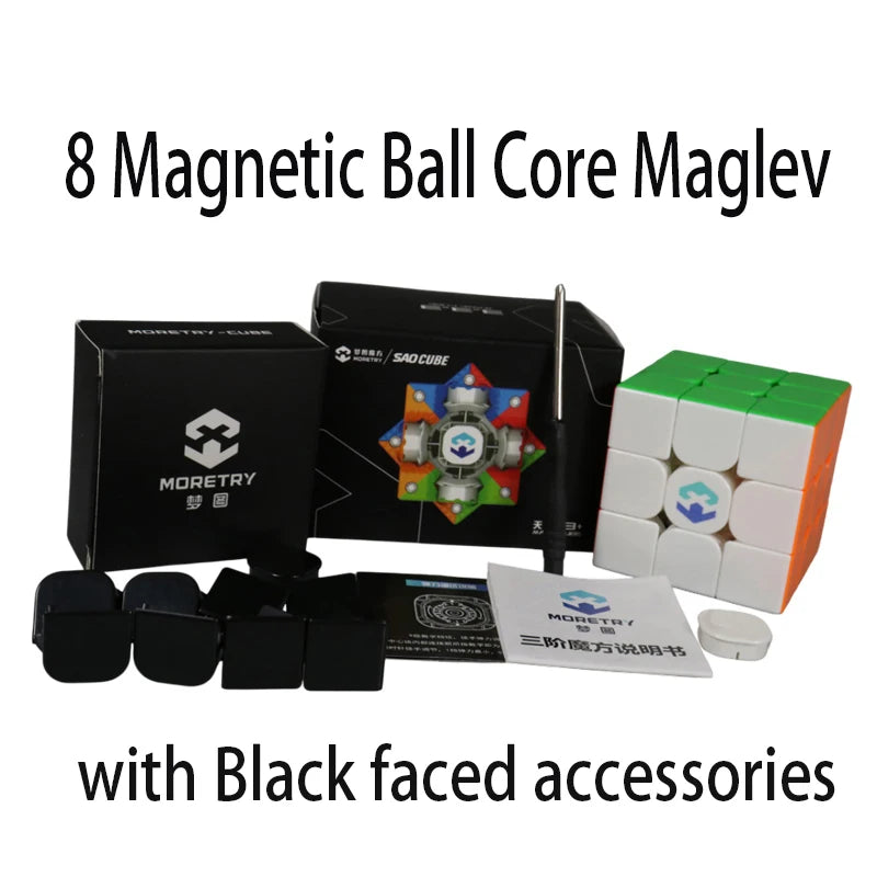 [SaoCube] Moretry & SaoCube TianMa X3+ Maglev Ball Core 3x3 Black faced Magnetic Magic Cube Fidget Toys Children Gift