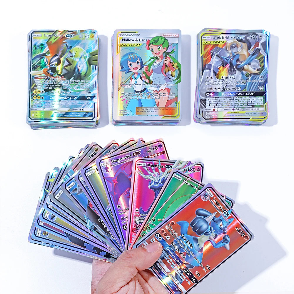 20Pcs English Pokemon Cards GX Tag Team Vmax EX Mega Shining Game Battle Carte Trading Collection Cards Toys Children Gifts