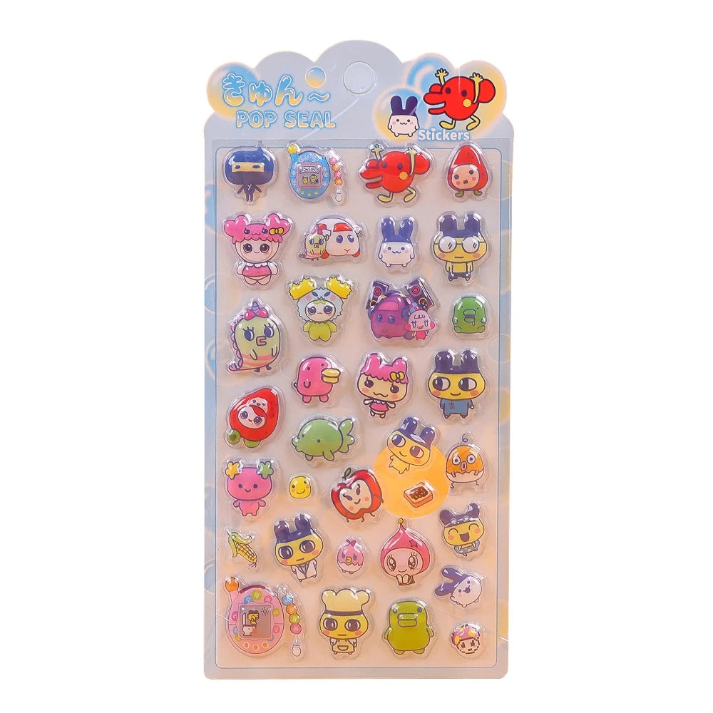 2026 New 3D Relief Stickers, Cute Cartoon Plush Stickers, Diary Scrapbooks, Handmade DIY Creative Gift Decorations