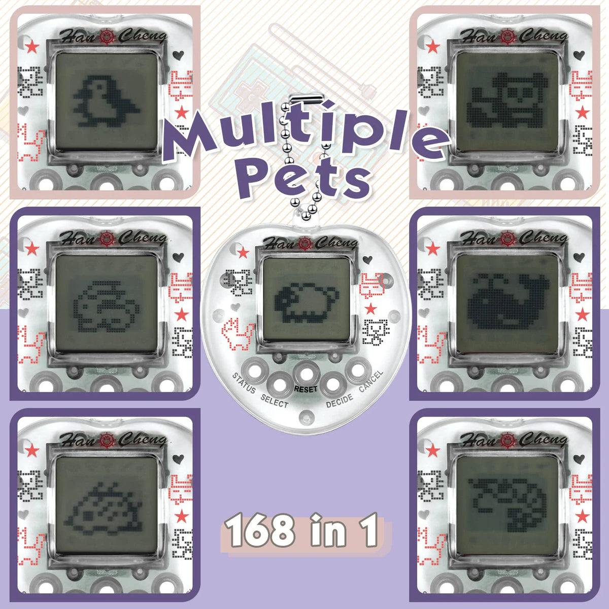 Electronic Pets Game Tamagotchi Handheld Game Console Toy in Russian Original German Spanish Polish Virtual Digital Pet Toy