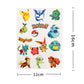 3PCS Pokemon Temporary Tattoo Stickers Children Pikachu Sticker Funny Cartoon Girls Christmas Birthday Gift Reward Toy