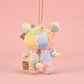 7/12cm Patchwork Limited Rilakkuma bear Plush Keychain Kiiroitori Doll Pendant Cute Relax bear Cartoon Decoration Holiday Gift