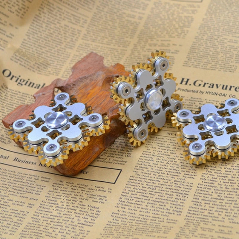 Mini EDC Gear Alloy Spinner Sprockets Gear Chain Gyro Delicateness Fidget Decompression Ring Toy Stress Relief Toys