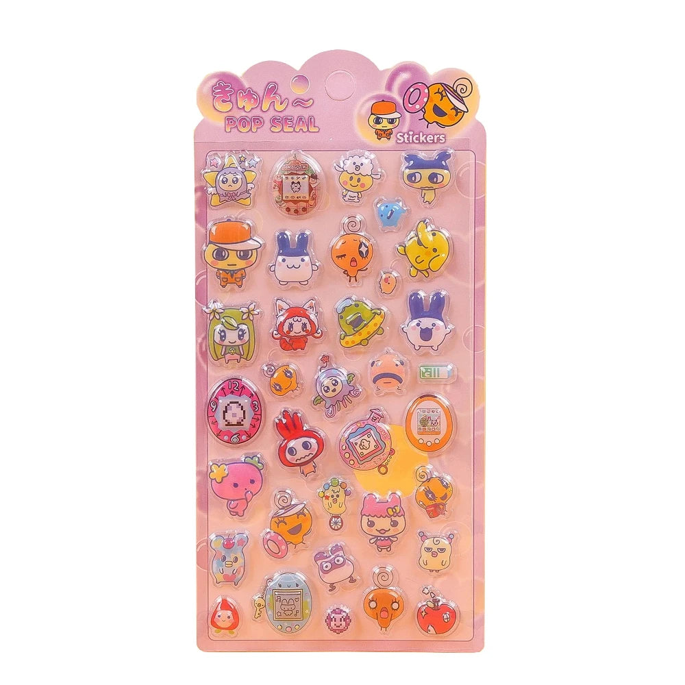 2026 New 3D Relief Stickers, Cute Cartoon Plush Stickers, Diary Scrapbooks, Handmade DIY Creative Gift Decorations