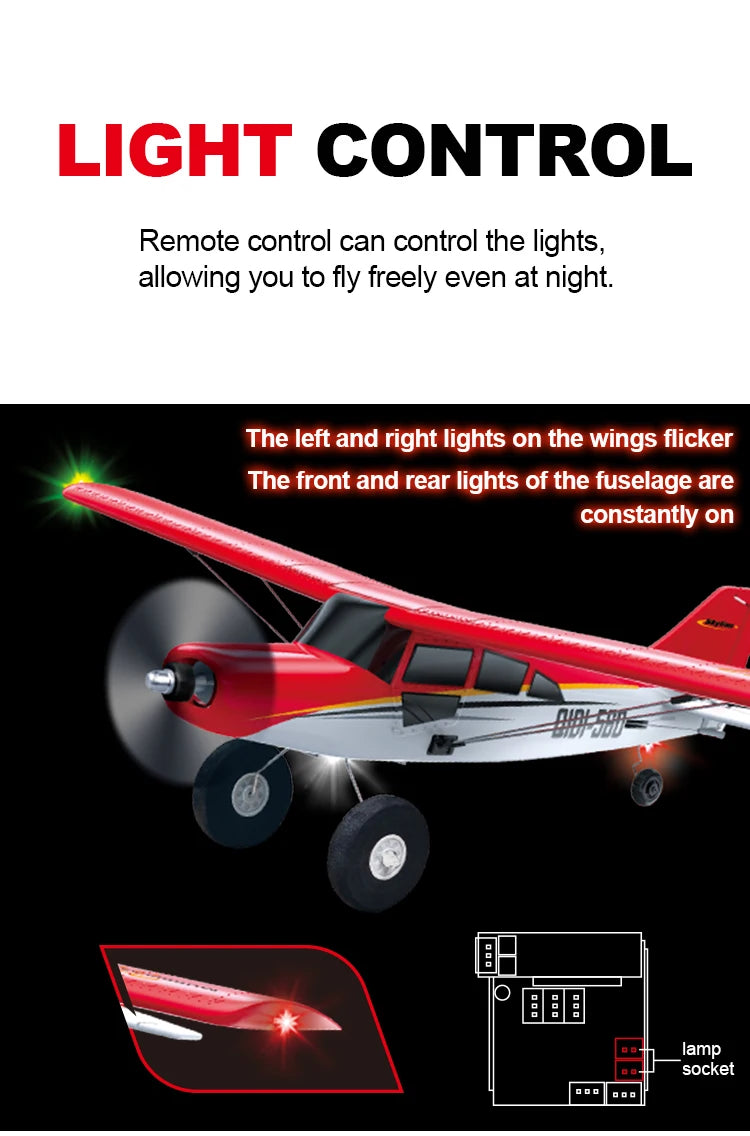 M7 Moore Off-road Aircraft Qidi560 RC Plane EPP 4CH Remote Control Brushless Airplane with LED Light Model Toys for Children