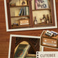 CUTEBEE DIY Book Nook Miniature Dollhouse Booknook with Touch Light Dust Cover Bookshelf Insert for Decor Gifts Secret Rhythm