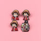 4pcs Anime Pirate Enamel Pins Set Cute Brooches for Backpacks Hat Lapel Pins Badges for Fans Gifts Toy Cosplay Accessories