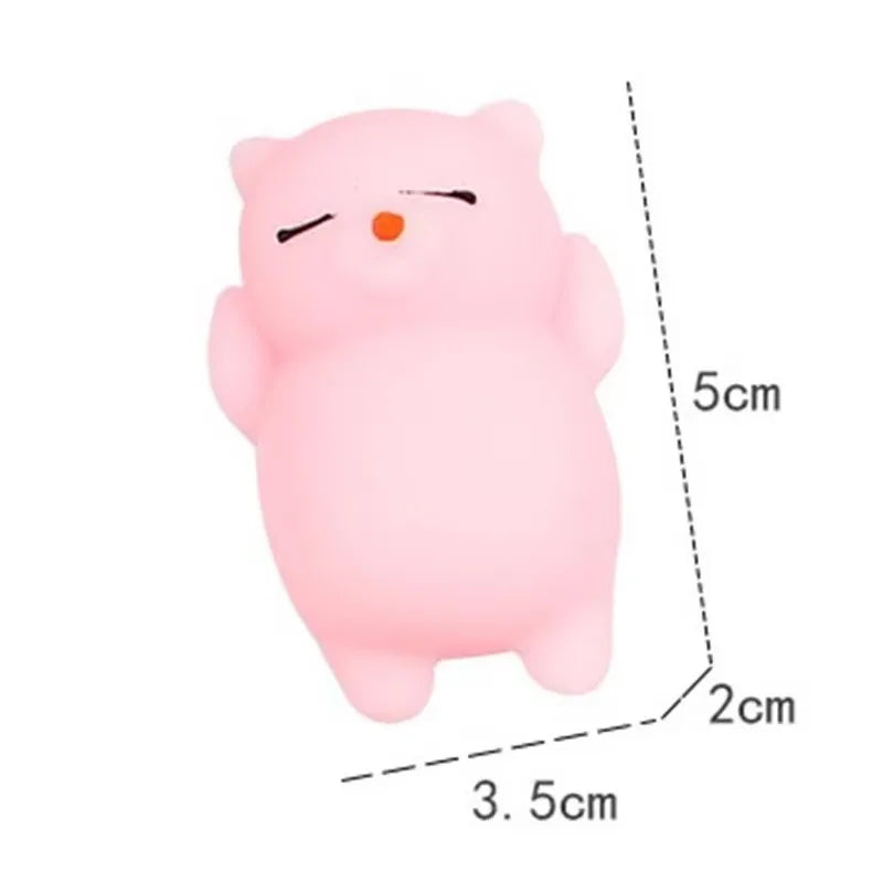 6Pcs Kitten Squeeze Toys Cute Cat Stress Relief  for Adults Kids  Anti-Anxiety Fidget Sensory Toy Creative Relaxation Gift