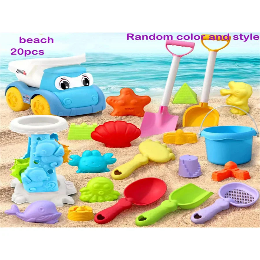 OceanX 15-in-1 Beach Explorer Kit - STEM Sand & Water Play Set with Detachable ATV & Hydraulic Shovel