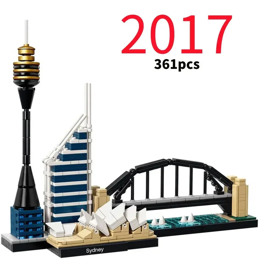 Thirteen Sets of City Models 21043 21026 Building Blocks Sets Suitable for Birthday Gifts Not Compatible with Legoed Particles.