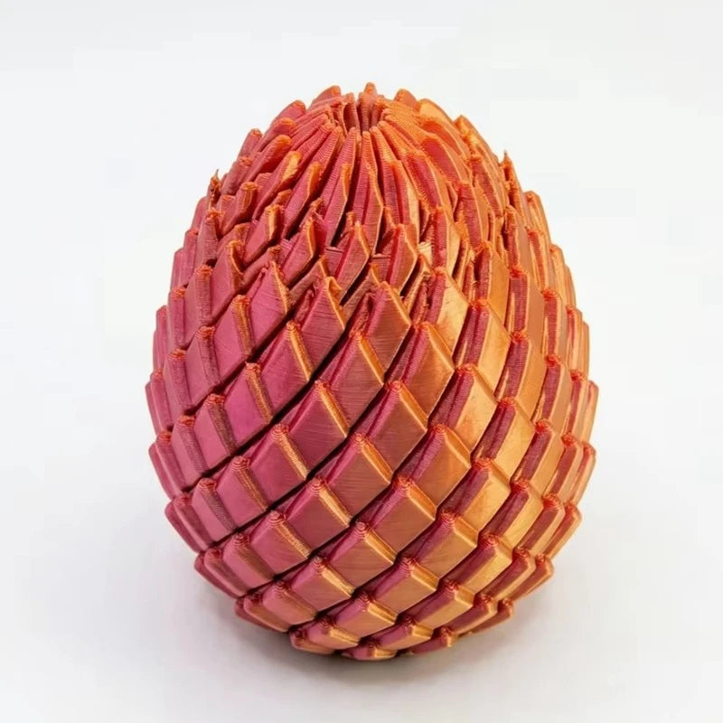 3D Printed Dragon Egg Stress Relief Model, Deformable Twist Egg, Creative Fidget Toy Desk Ornament