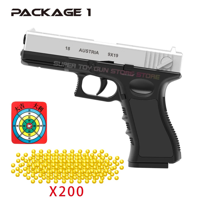 2026.SAFE SOFT BULLET TOY BLASTER PISTOL WITH MAGAZINE AND BALLS, PERFECT FOR OUTDOOR SHOOTING GAME AND KIDS GIFT