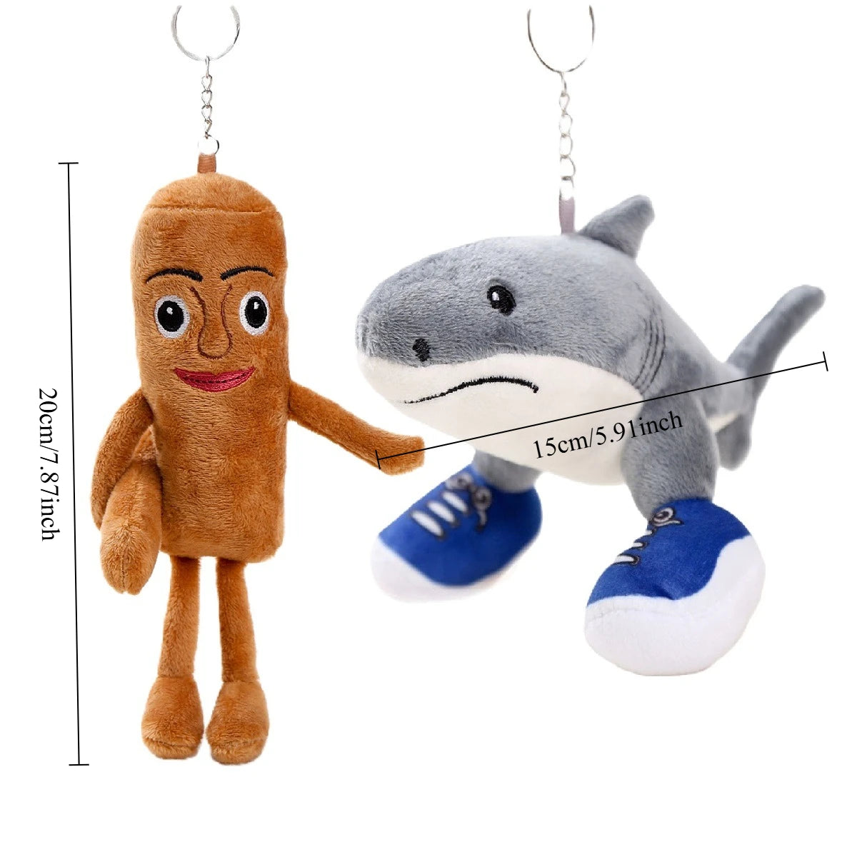Tralalero Tralala Plush Toy Keychains Tung Tung Sahur Stuffed Plushies Kawaii Animes Italian Brainrot Cute Dolls Shark Figurine