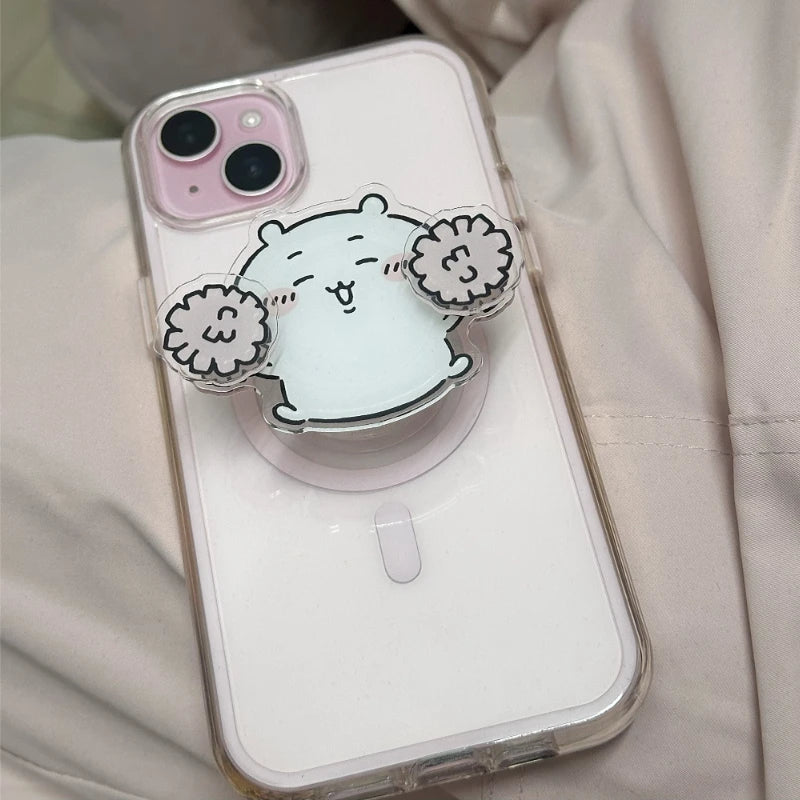 Cartoon Cute Chiikawa Folding Expandable Mobile Phone Grip Holder Socket Pocket Support for Expanding Stand