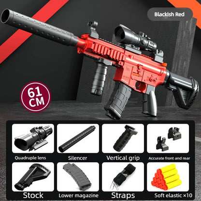 M416 Manual Lower Supply Bolt Soft Bullet Toy Gun Adult Assault Rifle Single-Shot Submachine Gun 2026 Christmas Gift