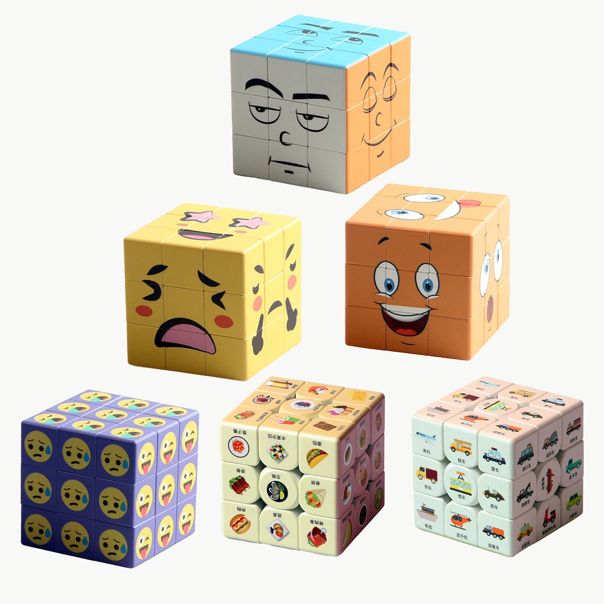 Magic Cube 3x3x3 Cartoon Alien dollar graffiti UV Fun Stress Relief Puzzle Professional Smooth Speed Game Children's Toys Gifts