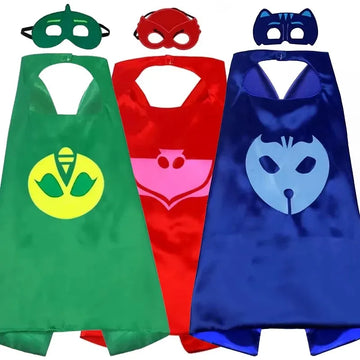 PJ Masks Role-playing Costumes, Complete with Masks, Perfect for Halloween, Birthday Parties, and Christmas Dress-up