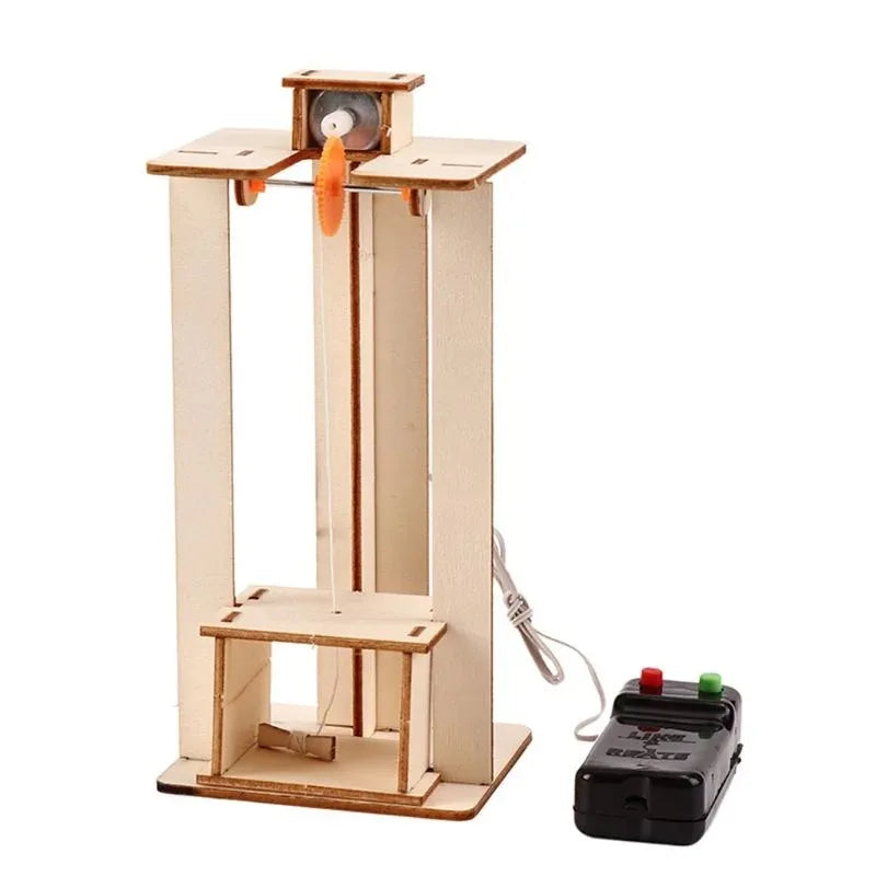 DIY Science Model Kit for Kids - Homemade Elevator Educational Toy Small-Scale Technology Production Popularization