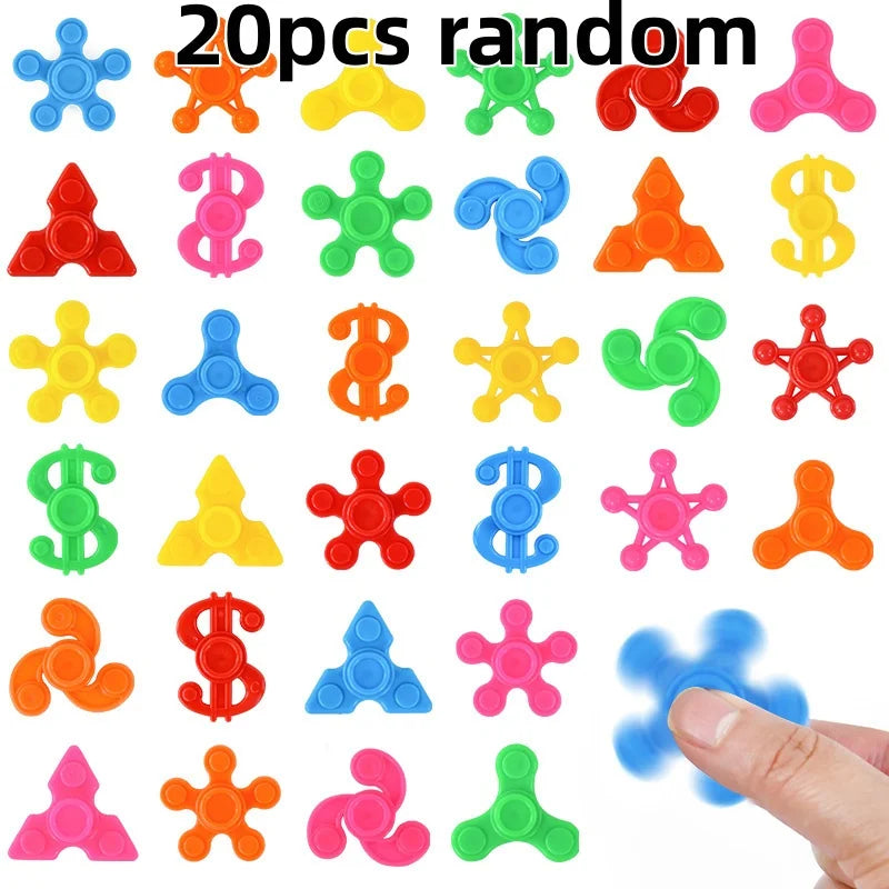 10-30pcs Mini Fingertip Gyroscope Spinners Children's Party Color Spinning Toys Spinning Gyroscopes Party Stress Relief Gifts