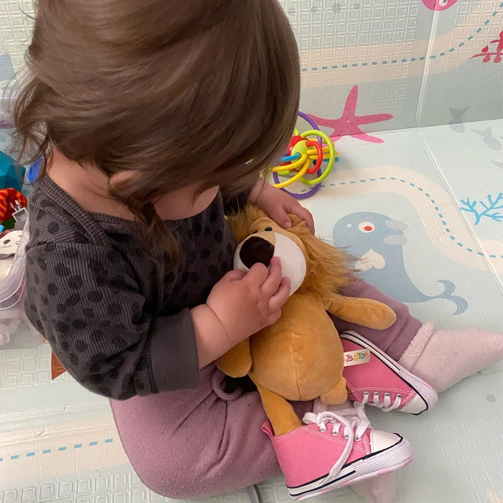 Kawaii Stuffed Plush Animals Soft Dolls Set - Jungle Lion Elephant Tiger Dog Fox Monkey Deer - Children's Gift Baby Kids Hobby