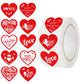 500pcs 520 Love Red Sticker Roll - Cute Cartoon Sealing Labels for Journals & Crafts