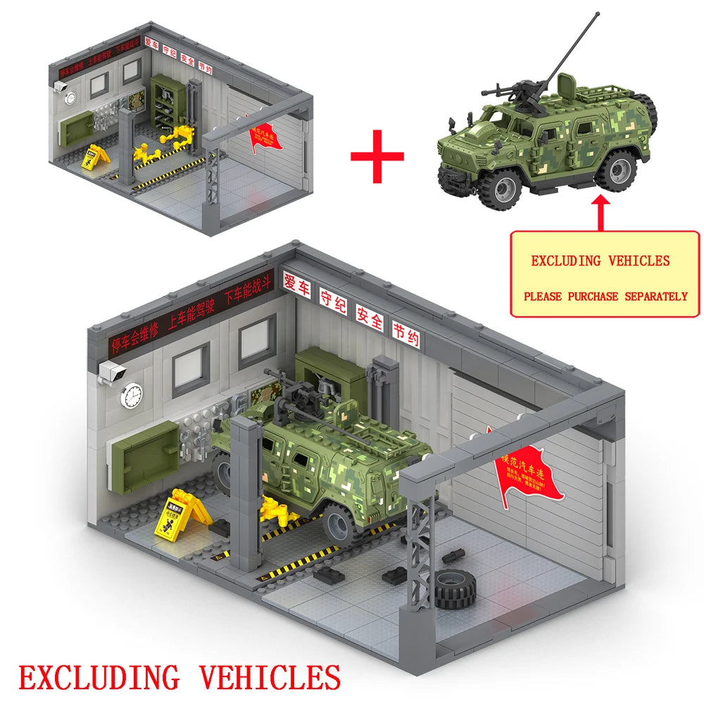 World War Army Military Soldiers Police SWAT Armored Vehicle Model Building Blocks Bricks Children's Toys Gift ﻿