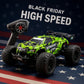 Hot RC High-Speed Off-Road Car for Kids & Adults - Alloy Green/Red, LED Headlights, Red Remote Control. Perfect for Indoor & Out