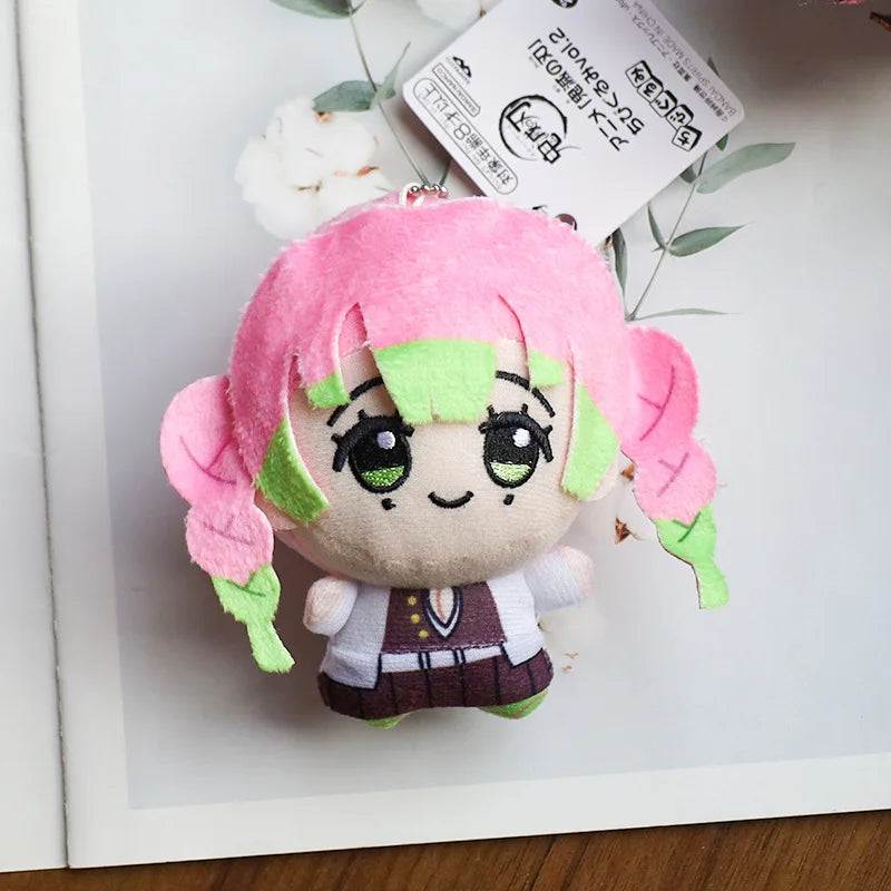 12cm Anime Demon Slayer Surrounding Plush Toys, Keychain Figurines, and Small Plush Dolls