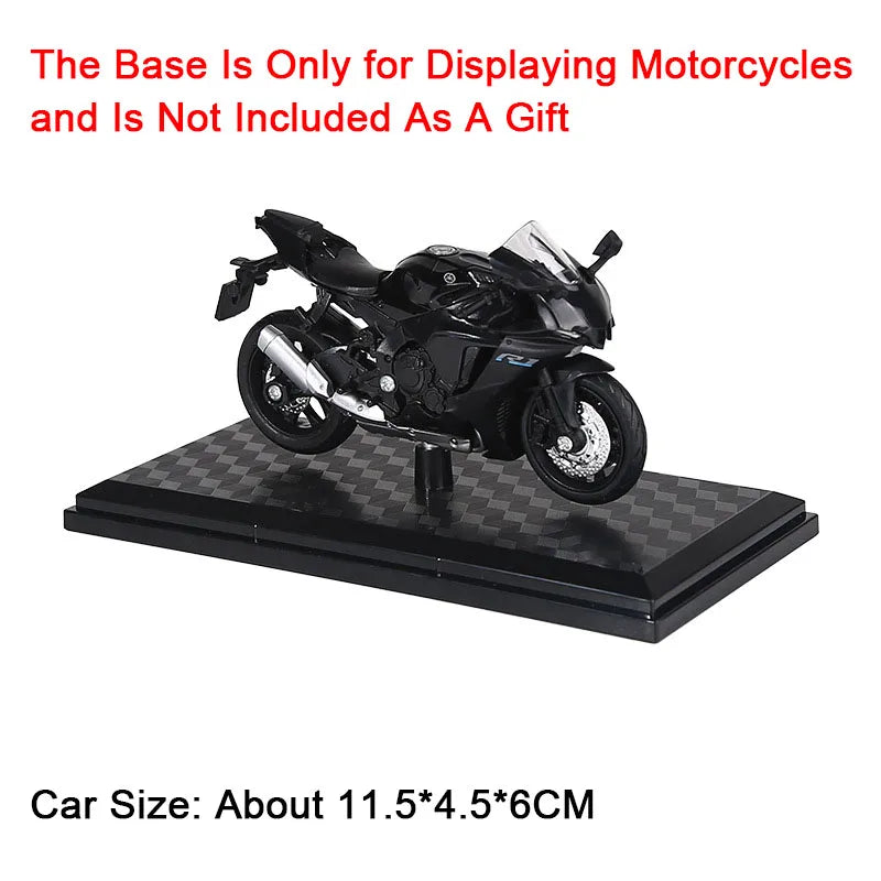 1:18 Hayabusa R1 GSX1000R CBR1000RR Miniature Motorcycle Toy Models Alloy Diecast Shock Absorption Front Wheel Steering Gifts