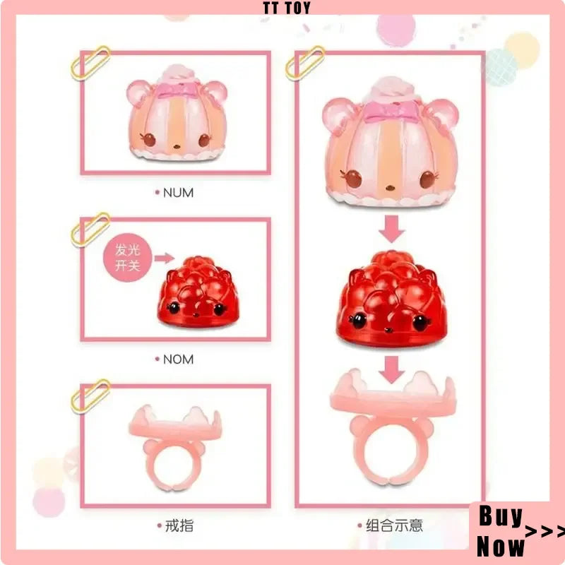 Hot Sale Num Noms Scented Sparkle Light Up Ring Blind Box Fun Unboxing Play Toys Mystery Box Surprise Girl'S Birthday Toy Gifts