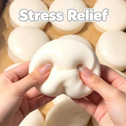 New Milk Cake Squeeze Taba Soft Toy, Cute Milky White Squeeze Toy, Finger Toy, Stress Relief Toy, Soft Girl Birthday Gift Toy