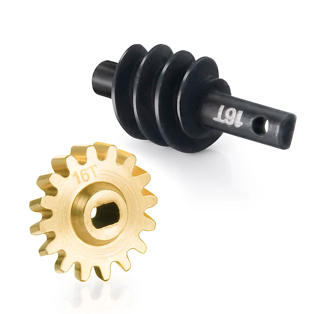 AXSPEED Steel Gear Overdrive Worm Differential Axle Parts 12T 13T 14T 16T 18T for 1/24 Axial SCX24 RC Crawler Car Upgrade
