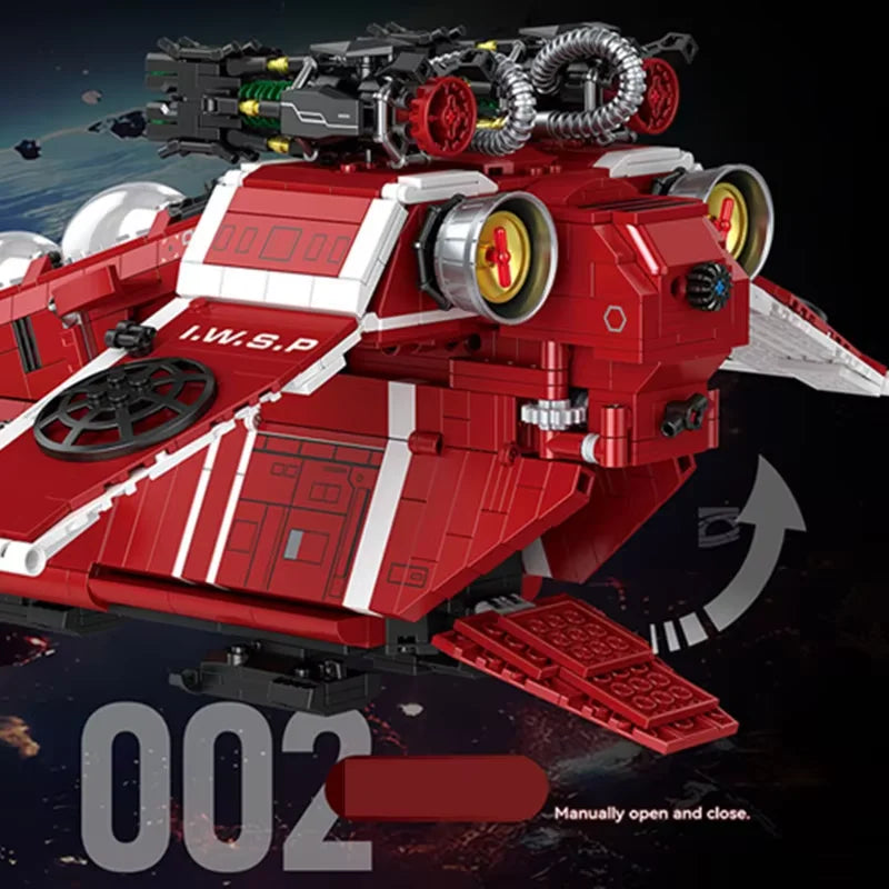 1107PCS Galaxy Space Gunship Starship-Fighters Spaceships Aifcraft Dropship Model Building Blocks Bricks Toy Gifts