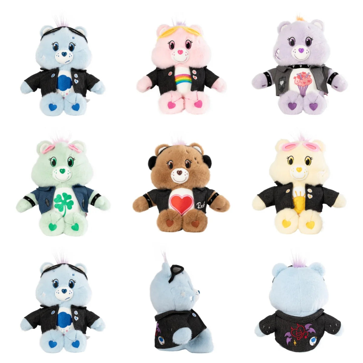 Care Bears 33cm Plush Toy Cartoon Dolls Cute Stuffed Bear Toys Denim Jacket Soft Animal Doll Gift Home Decor Ornament Collectib